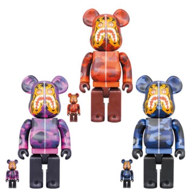 BE@RBRICK BAPE(R) CAMO TIGER 100％ & 400％ハンドメイド