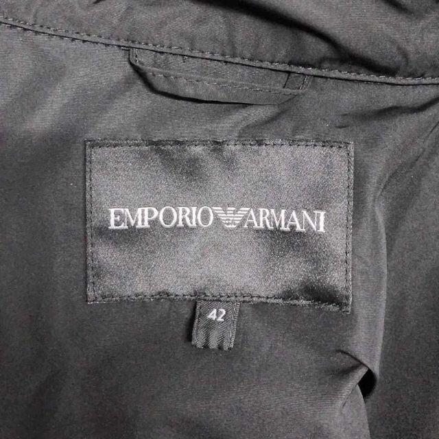 Emporio Armani(エンポリオアルマーニ)のBランク トレンチコート ブラック メンズのジャケット/アウター(トレンチコート)の商品写真
