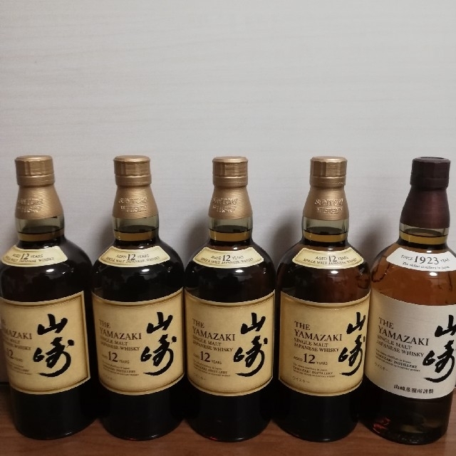 サントリー　山崎　12年 4本　ノンエイジ 1本　700ml　計５本　新品未開栓食品/飲料/酒