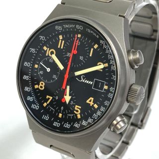 シン(SINN)のジン Sinn トラディショナル クロノグラフ 144.GMT.TI 自動巻き デイト 腕時計 チタン グレー(腕時計(アナログ))