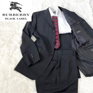 バーバリーブラックレーベル(BURBERRY BLACK LABEL)の【極美品】バーバリーブラックレーベル　セットアップ　スーパー100 ペンチェック(セットアップ)