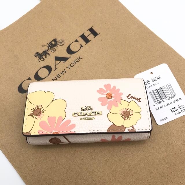 【COACH☆日本限定】新品！6 リング キー ケース ウィズ フローラル！