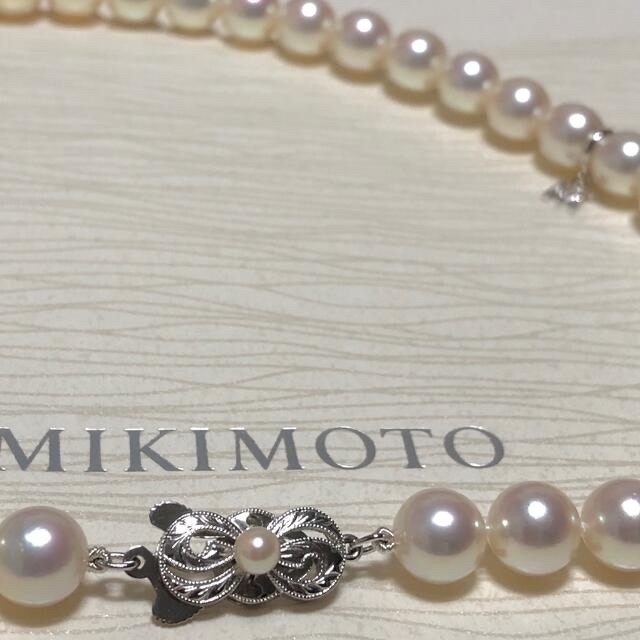 品質満点! 美品 ミキモト - MIKIMOTO k18◯M 糸替済 パールネックレス
