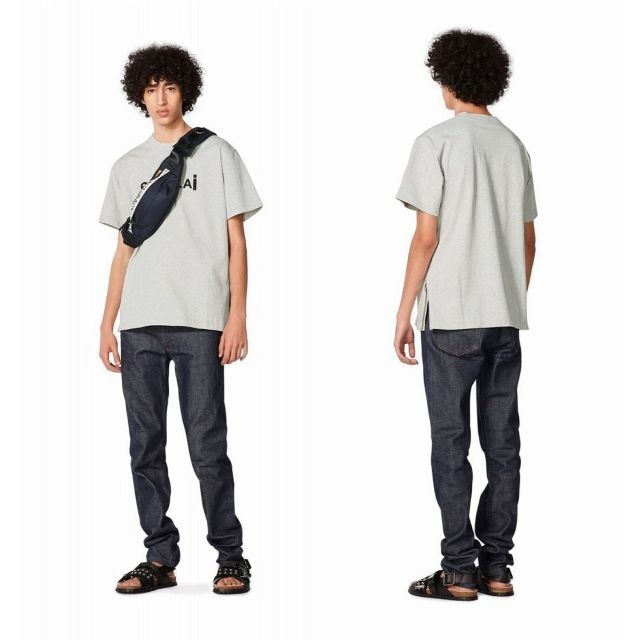 sacai(サカイ)のM 新品 21SS Sacai APC KIYO Tシャツ グレー サカイ ロゴ メンズのトップス(Tシャツ/カットソー(半袖/袖なし))の商品写真