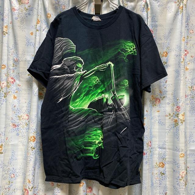 Vintage 90's スカルバイクビックTシャツ - シャツ