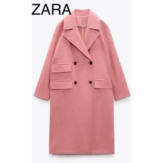 ザラ(ZARA)の新品　ZARA オーバーサイズ　ロングコート　タグ付(ロングコート)