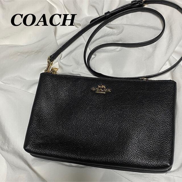 【美品】コーチ COACH ショルダーバッグ ダブルファスナー レイラ