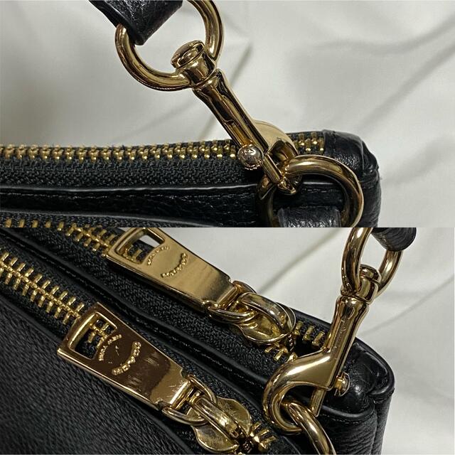 美品】コーチ COACH ショルダーバッグ ダブルファスナー レイラ 美品】コーチ COACH ショルダーバッグ ダブルファスナー レイラ
