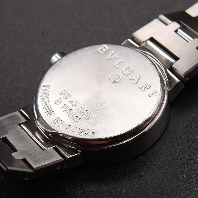 正規品〕BVLGARI ブルガリブルガリ ブラック文字盤 QZ BB23SSD