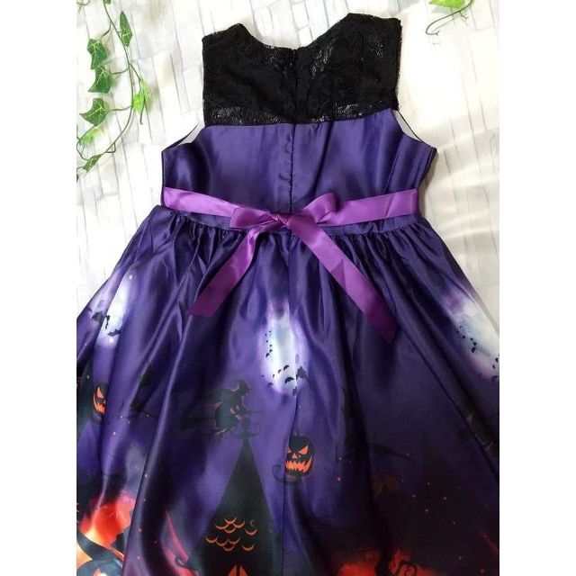 ♥ハロウィンドレス♥　紫ドレス　コスプレ　120 キッズ/ベビー/マタニティのキッズ服女の子用(90cm~)(ワンピース)の商品写真