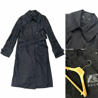 Gucci - グッチ コート トレンチ GG 総柄 コットン シルク 38 ユニ