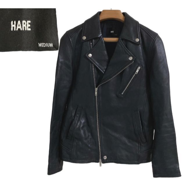 HARE ラムレザー ダブル ライダース ジャケット HARE ラムレザー ダブル ライダース ジャケット