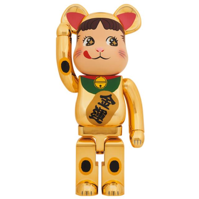 BE@RBRICK(ベアブリック)の【新品】BE@RBRICK 招き猫 ペコちゃん 金運 金メッキ 1000％ エンタメ/ホビーのフィギュア(その他)の商品写真