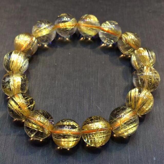 格安saleスタート】 ⭐︎【天然】ゴールド ルチル 13mm ブレスレット