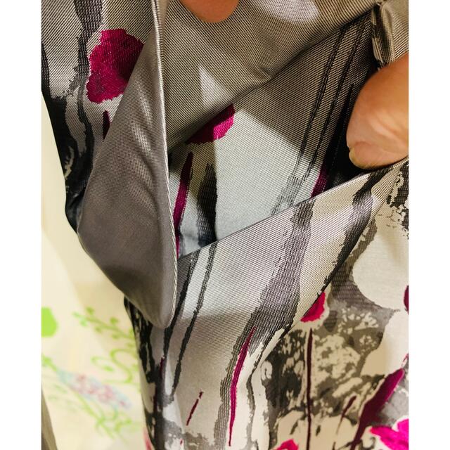 ❤️レジャンス✨花柄コート✨お洒落&素敵❤️光沢グレー色 ❤️レジャンス✨花柄コート✨お洒落&素敵❤️光沢グレー色