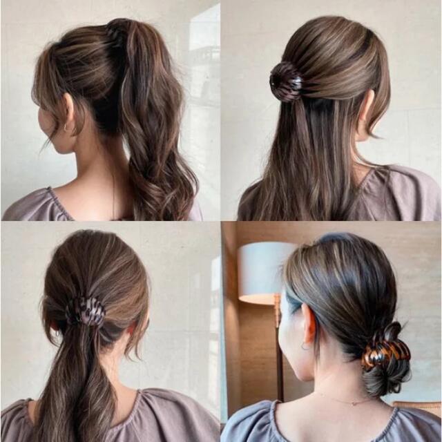 【新品】ポニーリング◆ポニーテールもお団子も楽々◆2個セット レディースのヘアアクセサリー(バレッタ/ヘアクリップ)の商品写真