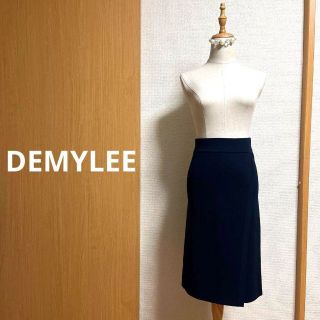 DEMYLEE  デミリー タイトスカート ニット ラップスカート ネイビー 紺(ひざ丈スカート)