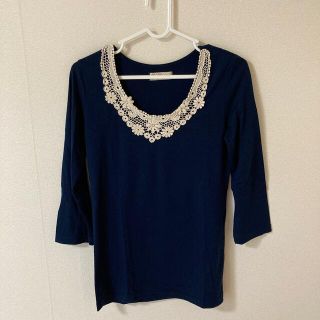 マーブルインク(marble ink)のレース付き トップス(Tシャツ(長袖/七分))