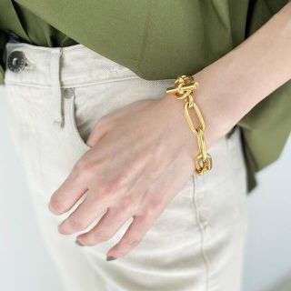 アパルトモンドゥーズィエムクラス(L'Appartement DEUXIEME CLASSE)の【TILLY SVEAAS】Gold Oval Linked Bracelet(ブレスレット/バングル)