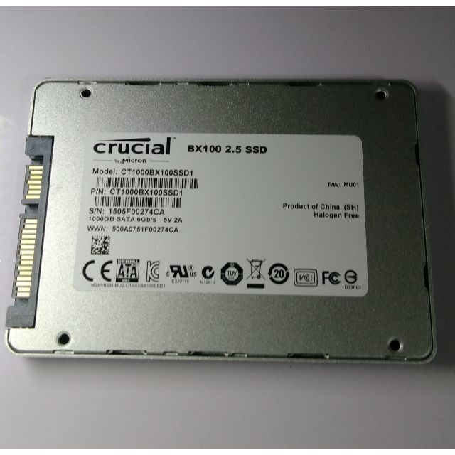 Crucial 内蔵SSD 1TB (1000GB) 2.5インチ 7日間保証