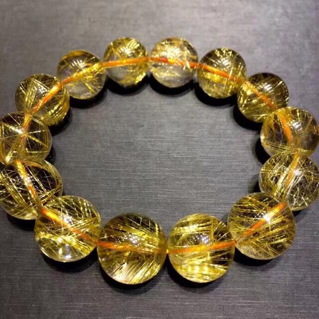 ︎【天然】タイチンルチルクオーツ ブレスレット 16mm