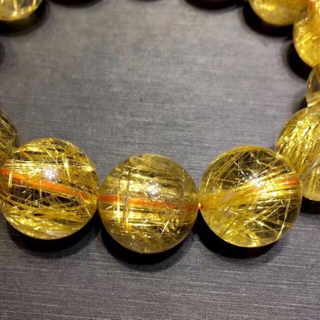 ⭐︎【天然】タイチンルチルクオーツ ブレスレット 16mm 新品・当店