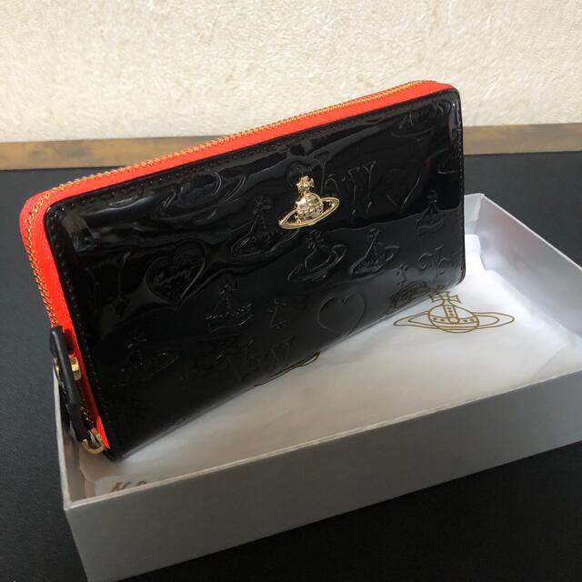 Vivienne Westwood(ヴィヴィアンウエストウッド)の[新品未使用]Vivienne Westwood長財布エナメル赤黒 メンズのファッション小物(長財布)の商品写真