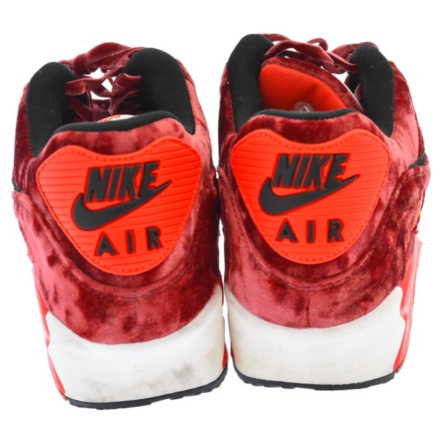 NIKE ナイキ AIR MAX 90 ANNIVERSARY VELVET 725235-600 エアマックス90 アニバーサリー ヴェルヴェットローカットスニーカー US10 レッド105センチ全高