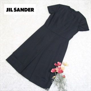 ジルサンダー(Jil Sander)のジルサンダー　ワンピース　 ウール　34　S　ダークグレー(ロングワンピース/マキシワンピース)