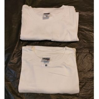 新品　白Tシャツ　Lサイズ 2枚ライフマックス　lifemax　3.8ozオンス(Tシャツ/カットソー(半袖/袖なし))