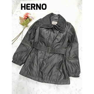 ヘルノ(HERNO)のHERNO ヘルノ ベルト付き ジャンパー サイズ40(スプリングコート)