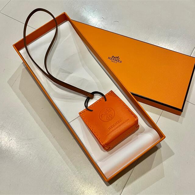 HERMES Orange Bag charm