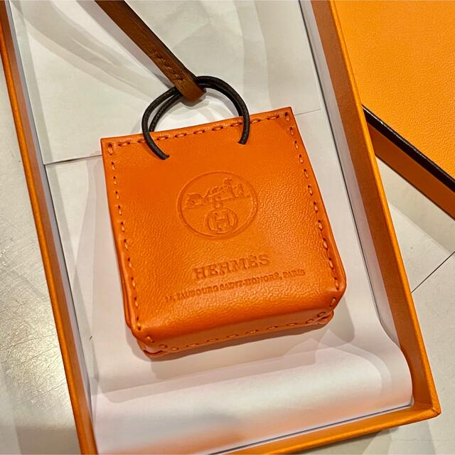 HERMES Orange Bag charm