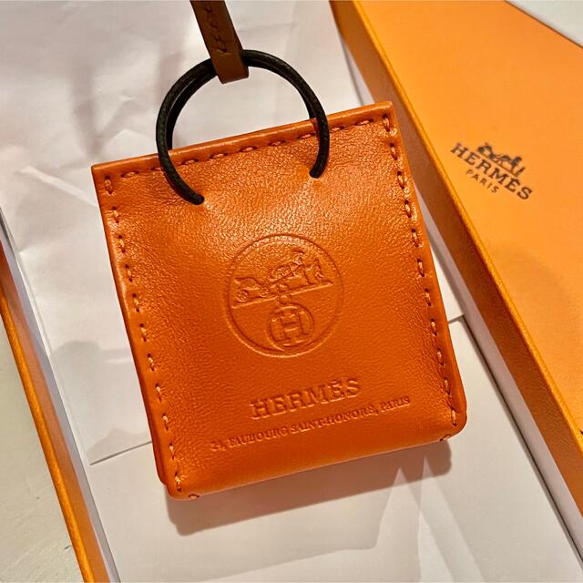 HERMES Orange Bag charm