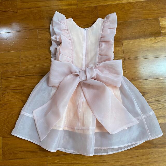 キッズドレス　ピンク　おまけ白タイツ付き キッズ/ベビー/マタニティのキッズ服女の子用(90cm~)(ドレス/フォーマル)の商品写真