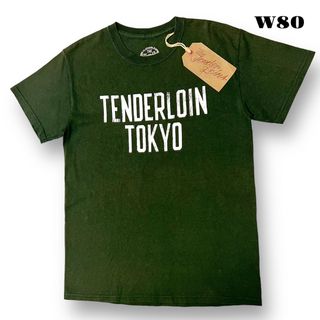 テンダーロイン(TENDERLOIN)の本店限定！ TENDERLOIN 半袖 Tシャツ TEE グリーン 緑 白 S(Tシャツ/カットソー(半袖/袖なし))