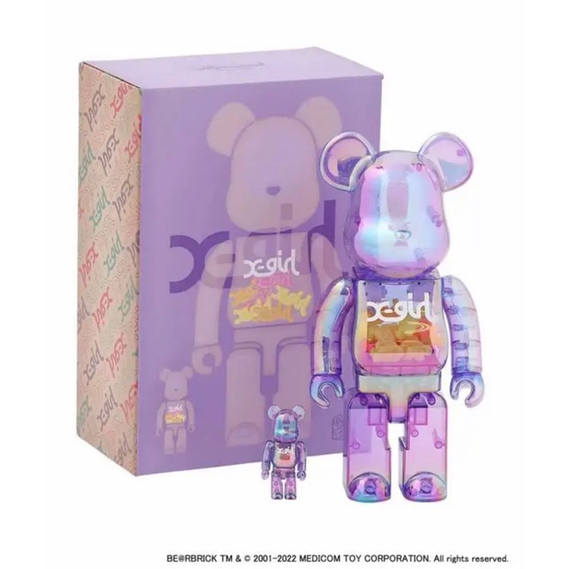 【新品、未開封】X-girl × BE@RBRICK 100%&400%