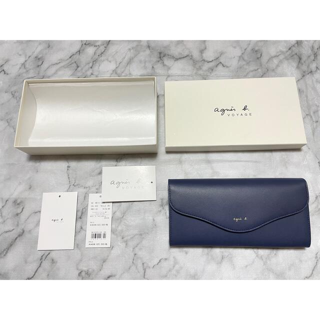アウトレット 美品 【新品】アニエスベー 長財布 ネイビー - 財布