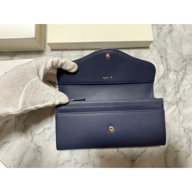 アウトレット 美品 【新品】アニエスベー 長財布 ネイビー - 財布