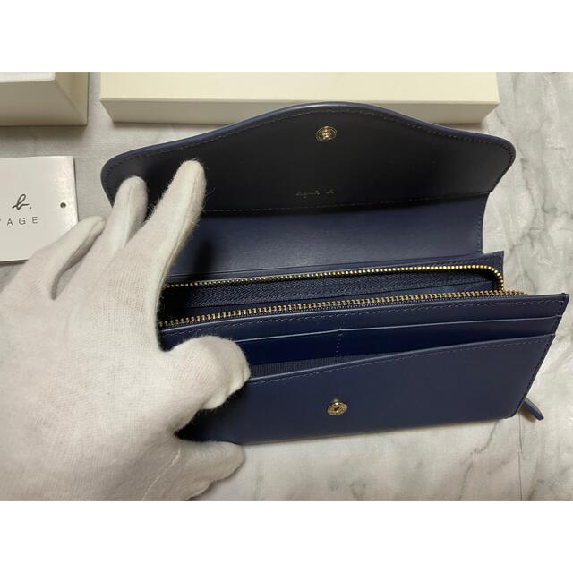 アウトレット 美品 【新品】アニエスベー 長財布 ネイビー - 財布
