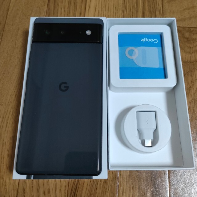 Google pixel6 128GB Stormy Black 　ケーブルなし スマホ/家電/カメラのスマートフォン/携帯電話(スマートフォン本体)の商品写真