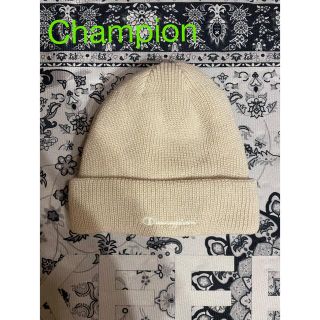 チャンピオン(Champion)のチャンピオン　ニット帽　ベージュ　裏ボア(ニット帽/ビーニー)