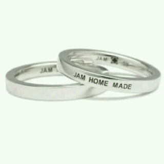 ジャムホームメイドアンドレディメイド(JAM HOME MADE & ready made)の格安ジャムホームメイド人気のダブルリング限定ロゴ(リング(指輪))