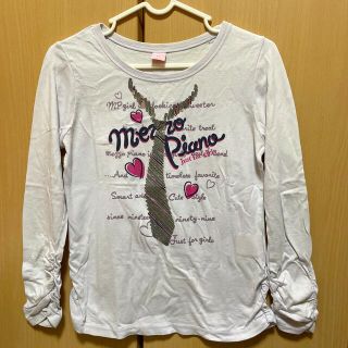 メゾピアノ(mezzo piano)のmezzo piano  ネクタイプリント カットソー 長袖(Tシャツ/カットソー)