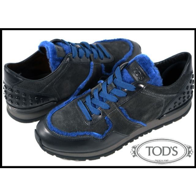TOD'S(トッズ)の新品8万 TOD'Sトッズ ALLDOTS MONTONEムートン仕様スニーカー メンズの靴/シューズ(スニーカー)の商品写真