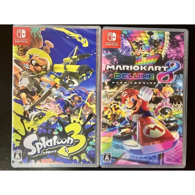 新品』Switch 2本セット スプラトゥーン3 マリオカート8 DX-