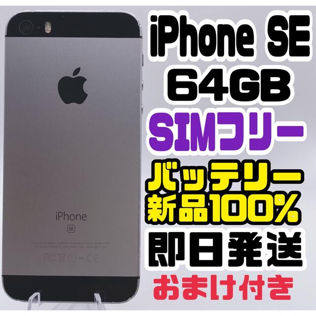 iPhone SE Space Gray 64GB SIMフリー-