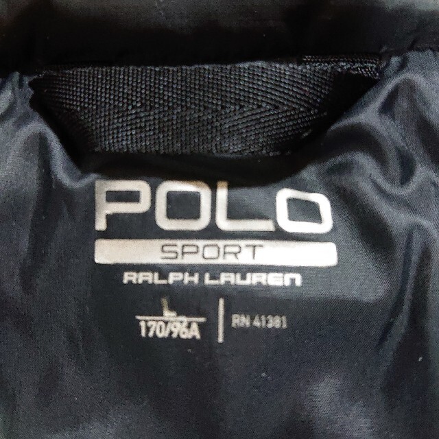 POLO RALPH LAUREN(ポロラルフローレン)の美品 一回着用 ポロラルフローレン ダウンベスト レディースXLサイズ 黒 レディースのジャケット/アウター(ダウンベスト)の商品写真