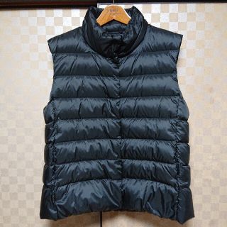 ポロラルフローレン(POLO RALPH LAUREN)の美品 一回着用 ポロラルフローレン ダウンベスト レディースXLサイズ 黒(ダウンベスト)