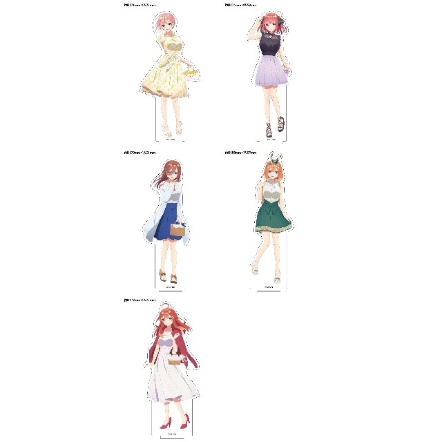 映画「五等分の花嫁」 描き下ろし アクリルスタンド（私服Ver.）全5種